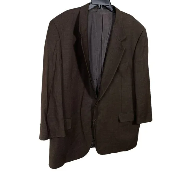 Valentino Uomo Blazer Sport Coat Mens 48R Brown Speckled Wool